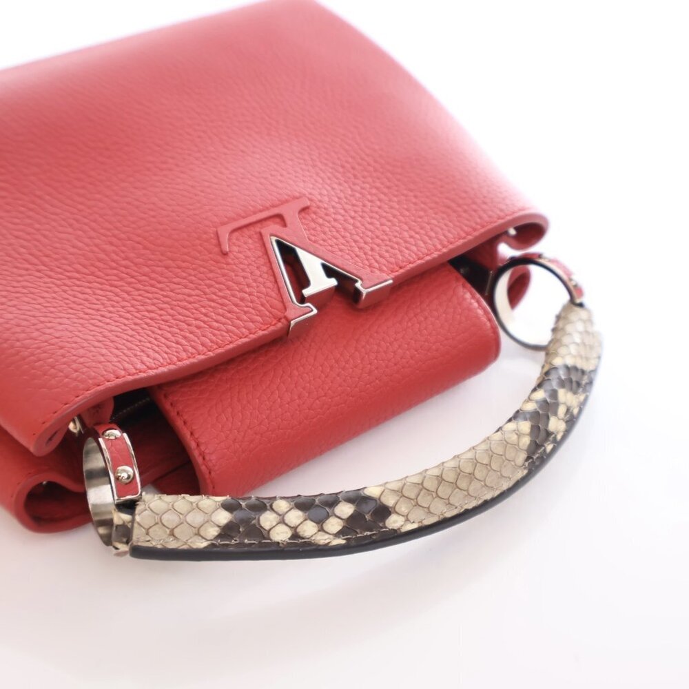 Louis Vuitton Python-Trimmed Taurillon Capucines … - image 11